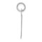 14K White Gold Large Fancy Script Initial D Charm Jewerly 22mm x 23mm